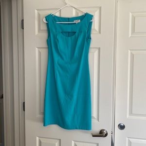 Teal dress with front cut out